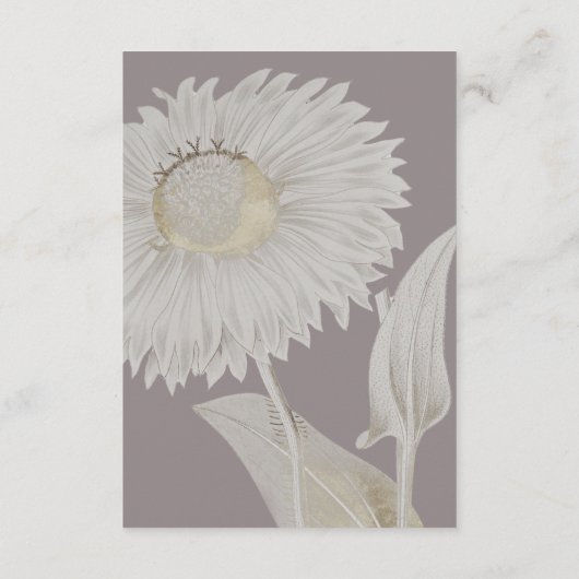 パープルデイジー結婚アンティークのスケジュール エンクロージャーカード (裏面)