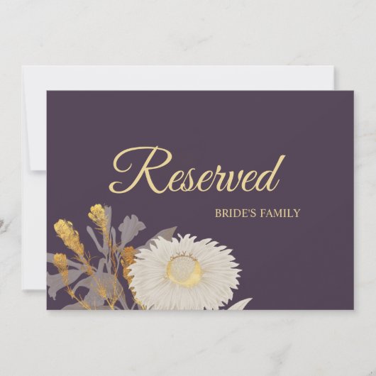 パープルデイジー結婚アンティークの予約記号 (正面)