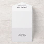 パープルデイジー結婚アンティークズオールインワン招待状 オールインワン招待状 (外側)