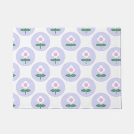 パープルデイジー花引っ越し祝いパーティーおもしろいギフト ドアマット