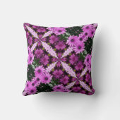 パープルデイジー花抽象芸術アート クッション (裏面)