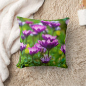 パープルデイジー装飾用クッション クッション (ブランケット)