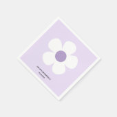 パープルデイジー誕生日 | フローラパーティー表 スタンダードカクテルナプキン (角)