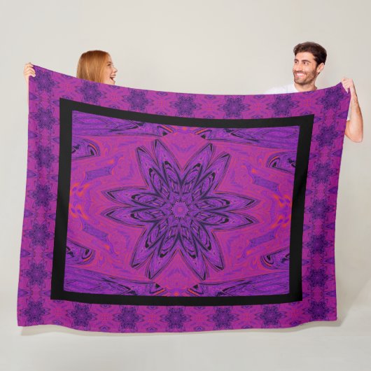 パープルデイジー フリースブランケット (インサイチュ)