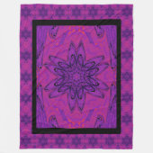 パープルデイジー フリースブランケット (正面)