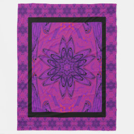 パープルデイジー フリースブランケット