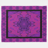 パープルデイジー フリースブランケット (正面(横))