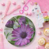 パープルデイジー ペーパープレート (パーティー)