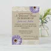 パープルデイジー&レースリハーサルディナーパーティー 招待状 (スタンド正面)