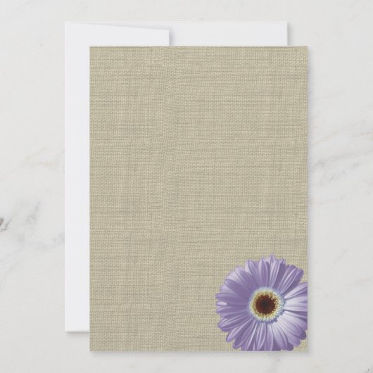 パープルデイジー&レースリハーサルディナーパーティー 招待状 (裏面)