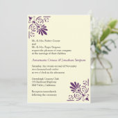 パープルデコエレメンツ結婚式招待状 招待状 (スタンド正面)