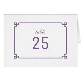 パープルデコシックなテーブル番号