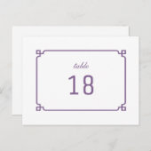 パープルデコシックテーブル番号葉書 ポストカード (正面/裏面)