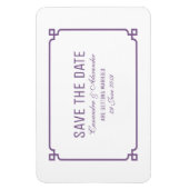 パープルデコシック日付を保存 マグネット (縦)