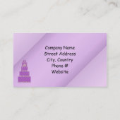 パープルデザイナーケーキ/ベーキング 名刺 (裏面)