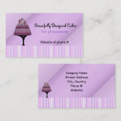 パープルデザイナーケーキ 名刺 (正面/裏面)