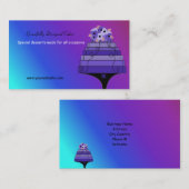 パープルデザイナーケーキ 名刺 (正面/裏面)