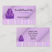 パープルデザイナーケーキ 名刺 (正面/裏面)