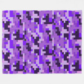 パープルデジタルカモフラージュフリースブランケット フリースブランケット (正面(横))