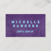 パープルデニム生地 | 船乗り仕立て 名刺 (正面)