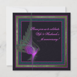 パープルデルビッシュ抽象芸術アート 招待状