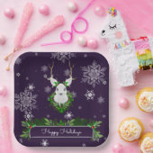 パープルトインデア紙プレート ペーパープレート (パーティー)