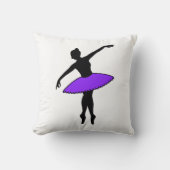 パープルトゥットバレエダンサーバレリーナダンスリサイタル クッション (正面)