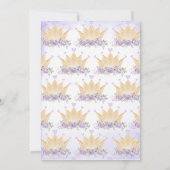 パープルトゥールリトルプリンセス誕生日 招待状 (裏面)