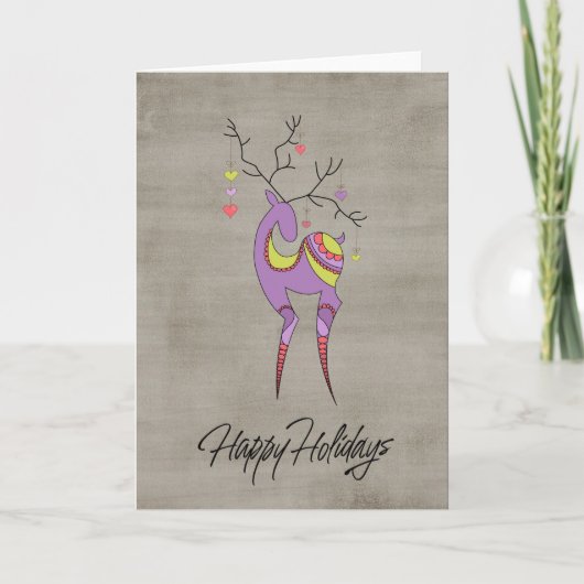 パープルトナお洒落ークリスマス シーズンカード (正面)