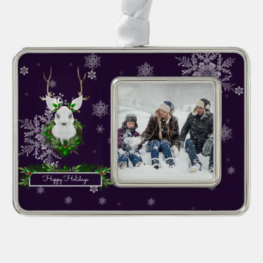 パープルトナベールフレームオーナメント シルバープレートフレームオーナメント (正面)