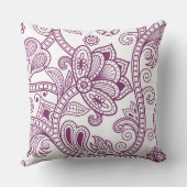 パープルトライバルサークルレトロ装飾用クッション クッション (裏面)