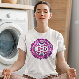 パープルトライバルマンダラマスクグラフィック Tシャツ