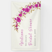 パープルトランペットつる植物フラワーガーデンブライダルシャワー 横断幕 (縦)