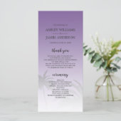 パープルトロピカルパームツリービーチ結婚式 プログラム (スタンド正面)