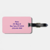 パープルトロピカルビーチアットサンセット ラゲッジタグ (裏面横)