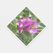 パープルトロピカルフラワーズ紙ナプキンス スタンダードランチョンナプキン (角)