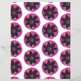 パープルトロピカルフラワーパターンスクラップブック紙