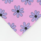 パープルトロピカルフローラ春夏 フリースブランケット (角)