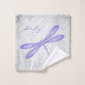 パープルトンフライパーソナライズされたバスタオル バスタオルセット (ウォッシュタオル)