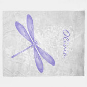 パープルトンフライパーソナライズされたフリースブランケット フリースブランケット (正面(横))