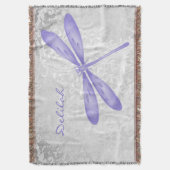 パープルトンフライパーソナライズされたブランケット スローブランケット (正面縦)