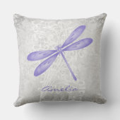 パープルトンフライパーソナライズされた装飾用クッション クッション (裏面)