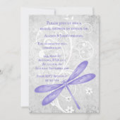 パープルトンフライブライダルシャワー招待状 招待状 (正面)