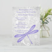 パープルトンフライブライダルシャワー招待状 招待状 (スタンド正面)