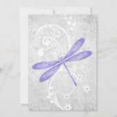 パープルトンフライブライダルシャワー招待状 招待状 (裏面)