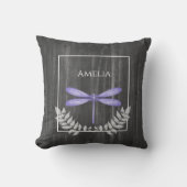 パープルトンフライ素朴装飾用クッション クッション (正面)