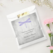 パープルトンフライ結婚式の引き出物バッグ フェイバーバッグ (封をした状態)