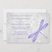 パープルトンフライ結婚式招待状 招待状 (正面)