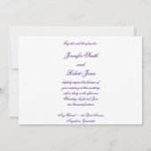 パープルトーンオントーンハート結婚式招待状 招待状 (裏面)