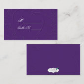 パープルトーンオントーンリンクハート座席表 プレイスカード (正面/裏面)